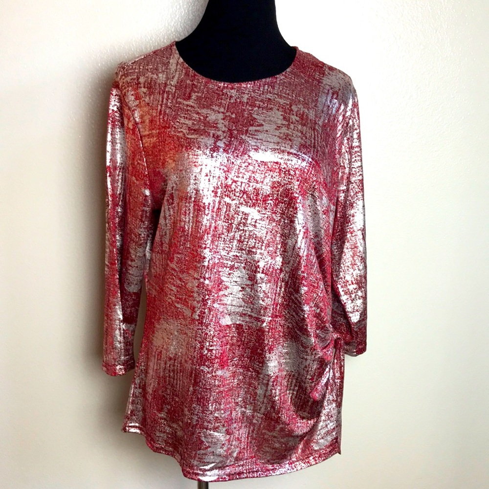 Isabel Hayley shiny silver top